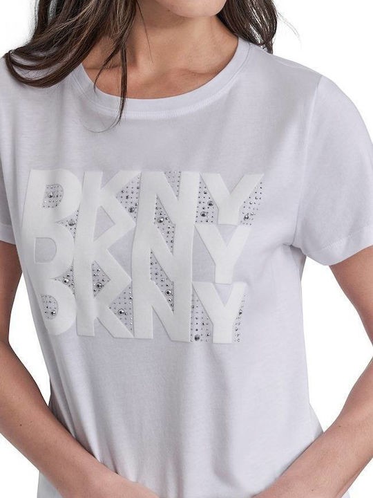ΑΣΠΡΟ T-SHIRT DKNY